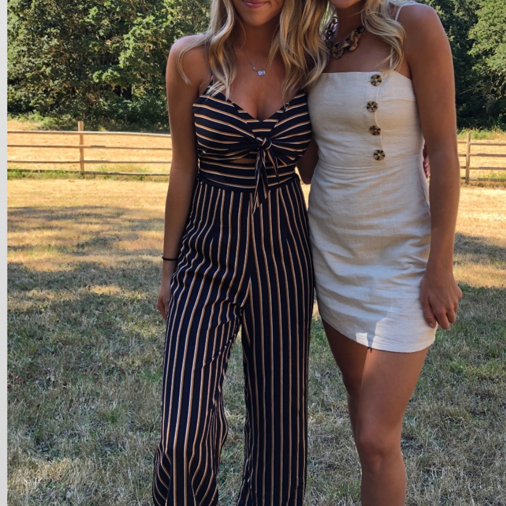 Pinstripe Jumpsuit